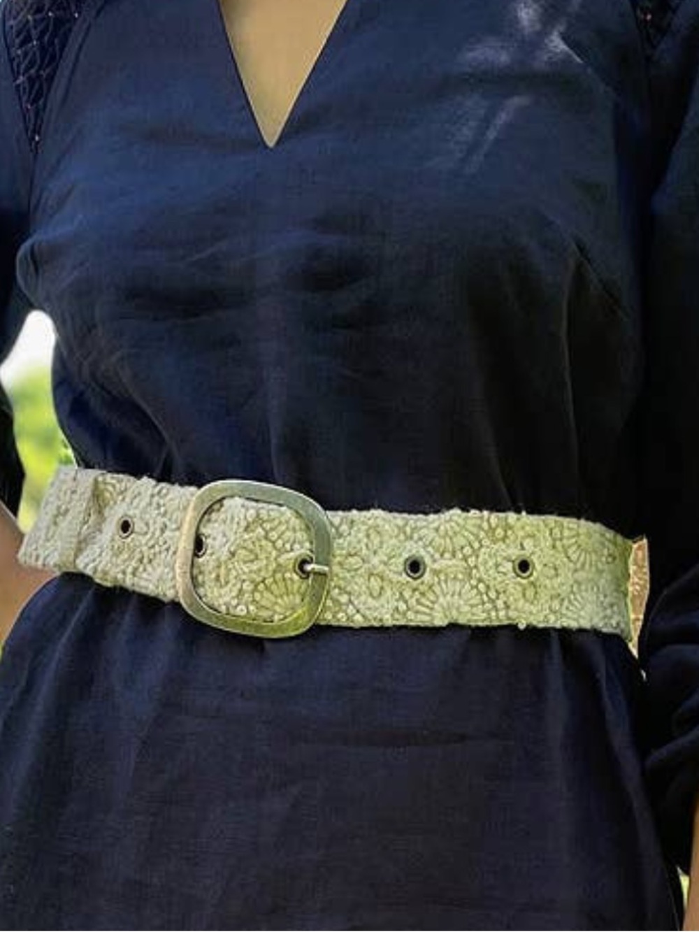 Jenny Kraus Desert Embroidered Wool Belt - Picture 3 of 11
